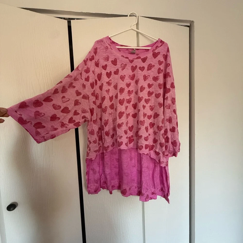 Magnolia Pearl Pink Heart Top - Picture 1 of 4